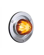 UP35340-9 LED Dual Function GloLight Watermelon Sleeper Bunk Kit With 304 Stainless Steel Bezel-Amber LED/Amber Lens