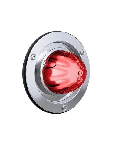 UP35341-9 LED Dual Function GloLight Watermelon Sleeper Bunk Kit With 304 Stainless Steel Bezel-Red LED/Red Lens