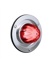 UP35341-9 LED Dual Function GloLight Watermelon Sleeper Bunk Kit With 304 Stainless Steel Bezel-Red LED/Red Lens