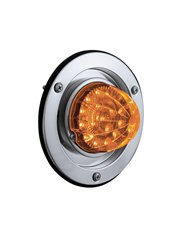 UP35344-17 LED Dual Function Watermelon Reflector Sleeper Bunk Kit With 304 SS Bezel-Amber LED/Amber Lens