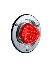 UP35345-17 LED Dual Function Watermelon Reflector Light Sleeper Bunk Kit With 304 SS Bezel-Red LED/Red Lens