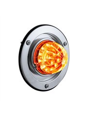 UP35346-17 LED Dual Function Watermelon Reflector Light Sleeper Bunk Kit With 304 SS Bezel-Amber LED/Clear Lens