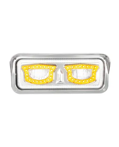 UP35715-High Power Chrome LED Headlight With Turn Signal And Position Light-Driver