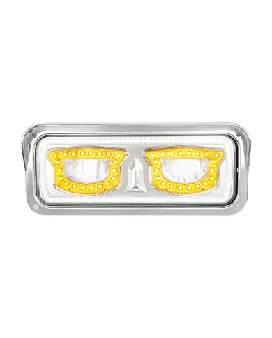 UP35716-High Power Chrome LED Headlight With Turn Signal And Position Light-Passenger