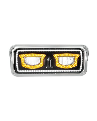 UP35717-High Power Blackout LED Headlight With Turn Signal And Position Light-Driver