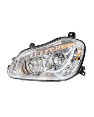 UP35889-High Power 45 LED Chrome Headlight With Sequential Turn Signal For 2013-2021 Kenworth T680-Driver