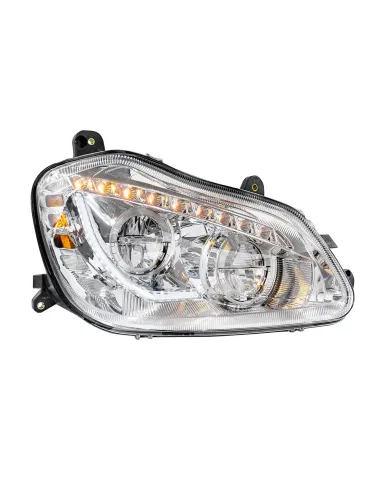 UP35890-High Power 45 LED Chrome Headlight With Sequential Turn Signal For 2013-2021 Kenworth T680-Passenger