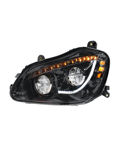 UP35891-High Power 45 LED Blackout Headlight With Sequential Turn Signal For 2013-2021 Kenworth T680-Driver