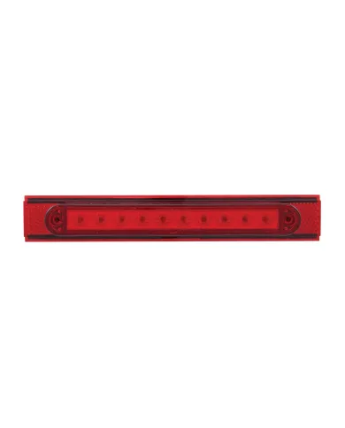 UP37166-10 LED Conspicuity Reflector Plate Light With Red Reflector - Red LED/Red Lens (Each)