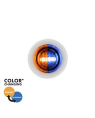 UP35928-2 LED 3/4" Mini Double Fury Light (Clearance/Marker) - Amber & Blue LED/Clear Lens