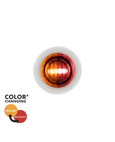 UP35931-2 LED 3/4" Mini Double Fury Light (Clearance/Marker) - Amber & Red LED/Clear Lens