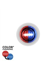 UP35933-2 LED 3/4" Mini Double Fury Light (Clearance/Marker) - Red & Blue LED/Clear Lens