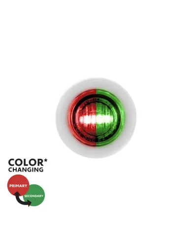 UP35934-2 LED 3/4" Mini Double Fury Light (Clearance/Marker) - Red & Green LED/Clear Lens