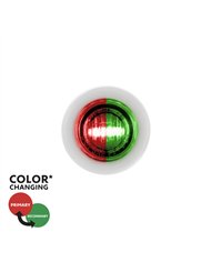 UP35934-2 LED 3/4" Mini Double Fury Light (Clearance/Marker) - Red & Green LED/Clear Lens