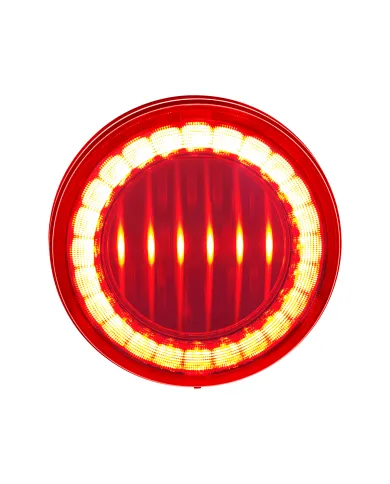 UP36085-30 LED 4" Round Lumos Light I-Series (Stop, Turn & Tail) - Red LED/Red Lens