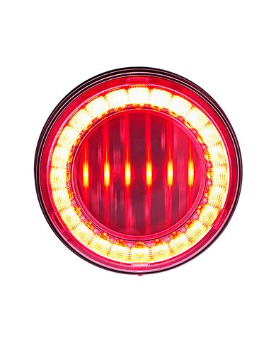 UP36087-30 LED 4" Round Lumos Light I-Series (Stop, Turn & Tail) - Red LED/Clear Lens