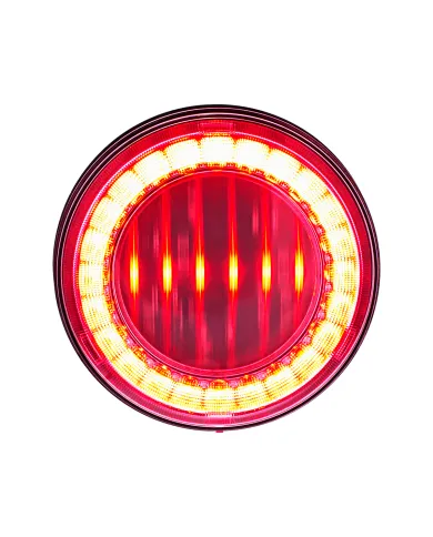 UP36087-30 LED 4" Round Lumos Light I-Series (Stop, Turn & Tail) - Red LED/Clear Lens