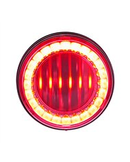 UP36087-30 LED 4" Round Lumos Light I-Series (Stop, Turn & Tail) - Red LED/Clear Lens