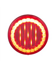 UP36090-33 LED 4" Round Lumos Light X-Series (Stop, Turn & Tail) - Red LED/Red Lens
