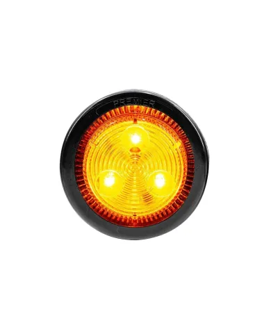 UP36107BAK-3 LED 2" Round Low Profile Light Kit (Clearance/Marker) - Amber LED/Lens