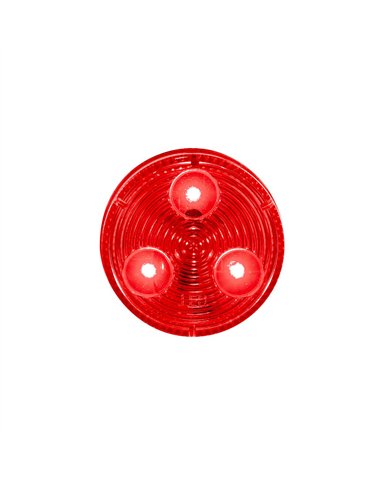 UP36108B-3 LED 2" Round Low Profile Light (Clearance/Marker) -Red LED/Lens (Bulk)