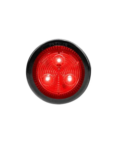 UP36108BRK-3 LED 2" Round Low Profile Light Kit (Clearance/Marker) - Red LED/Lens