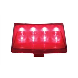 UP37204-8 LED Fender Tip Light For Harley Motorcycle- Red LED/Red Lens