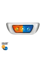 UP36142-3 LED Double Fury Cab Light For 2013-2021 Kenworth T680 & 2012-2021 Peterbilt 579-Amber & Blue LED