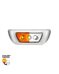 UP36146-3 LED Double Fury Cab Light For 2013-2021 Kenworth T680 & 2012-2021 Peterbilt 579-Amber & White LED