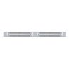 UP37208-Chrome Top Mud Flap Plate With Four 10 LED 9" Light Bars - Amber LED/Clear Lens (Each)