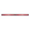UP37217-Chrome Top Mud Flap Plate With Two 14 LED 12" Light Bars - Red LED/Red Lens (Each)