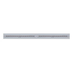 UP37218-Chrome Top Mud Flap Plate With Two 14 LED 12" Light Bars - Red LED/Clear Lens (Each)