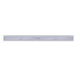UP37219-Chrome Top Mud Flap Plate With Two 14 LED 12" Light Bars - Red LED/Chrome Lens (Each)
