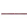 UP37220-Chrome Top Mud Flap Plate With Two 19 LED 12" Reflector Light Bars - Red LED/Red Lens (Each)