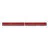 UP37222-Chrome Top Mud Flap Plate With Four 14 LED 12" Light Bars - Red LED/Red Lens (Each)