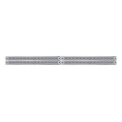 UP37223-Chrome Top Mud Flap Plate With Four 14 LED 12" Light Bars - Red LED/Clear Lens (Each)