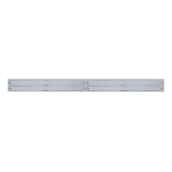 UP37224-Chrome Top Mud Flap Plate With Four 14 LED 12" Light Bars - Red LED/Chrome Lens (Each)