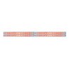 UP37224-Chrome Top Mud Flap Plate With Four 14 LED 12" Light Bars - Red LED/Chrome Lens (Each)