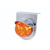 UP37248-Stainless Light Bracket With 17 LED Dual Function Watermelon Light & Visor - Amber LED/Dark Amber Lens