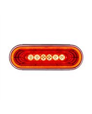 UP36569-22 LED 6" Oval Abyss Light (Stop, Turn & Tail) - Red LED/Red Lens