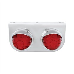 UP37258-SS Light Bracket With 2X 17 LED Dual Function Watermelon Lights & Visors - Red LED/Red Lens