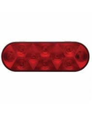 UP36771B-10 LED 6" Oval Stop/Turn/Tail Light - Red LED/Red Lens (Bulk)