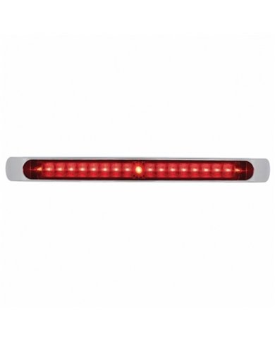 UP36833-19 LED 17" Light Bar With Bezel (Stop, Turn & Tail) - Red LED/Red Lens