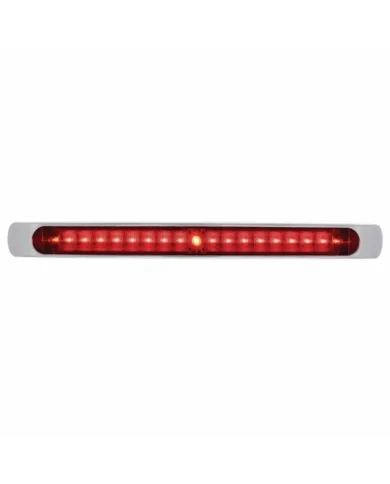 UP36833-19 LED 17" Light Bar With Bezel (Stop, Turn & Tail) - Red LED/Red Lens