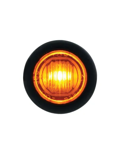 UP36843-Single SMD LED 3/4" Mini Light (Clearance/Marker) With Rubber Grommet - Amber LED/Amber Lens