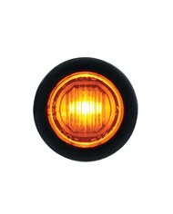 UP36843-Single SMD LED 3/4" Mini Light (Clearance/Marker) With Rubber Grommet - Amber LED/Amber Lens