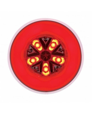 UP36922B-18 LED 4" Round GloLight (Stop, Turn & Tail) - Red LED/Red Lens (Bulk)
