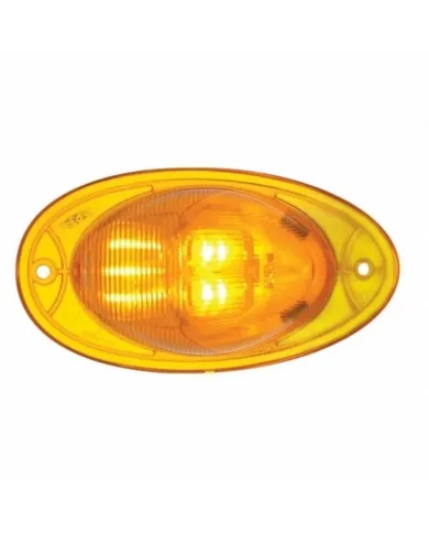 UP37077-7 LED Turn Signal Light For 2008-2017 Freightliner Cascadia - Dome Lens, Amber LED/Amber Lens