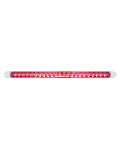 UP37092-23 SMD LED 17-1/4" Reflector Light Bar Only (Stop, Turn & Tail) - Red LED/Clear Lens