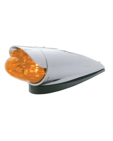 UP37306-19 LED Watermelon Grakon 1000 Cab Light Kit With Visor - Amber LED/Dark Amber Lens